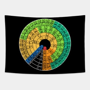 Gallifreyan Periodic Table of the Elements, v.2 (dark) Tapestry