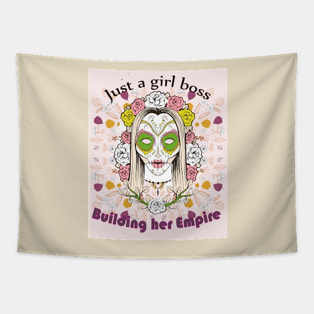 Just A Girl Boss Building Her Empire Tapestry by pixelprod