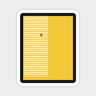 Sunny yellow stripes Magnet