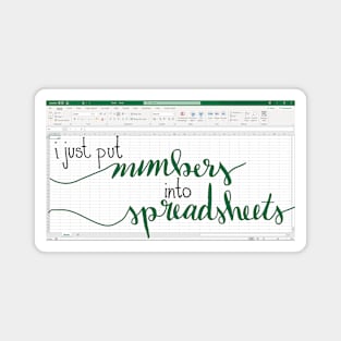 Numbers in Spreadsheets Magnet