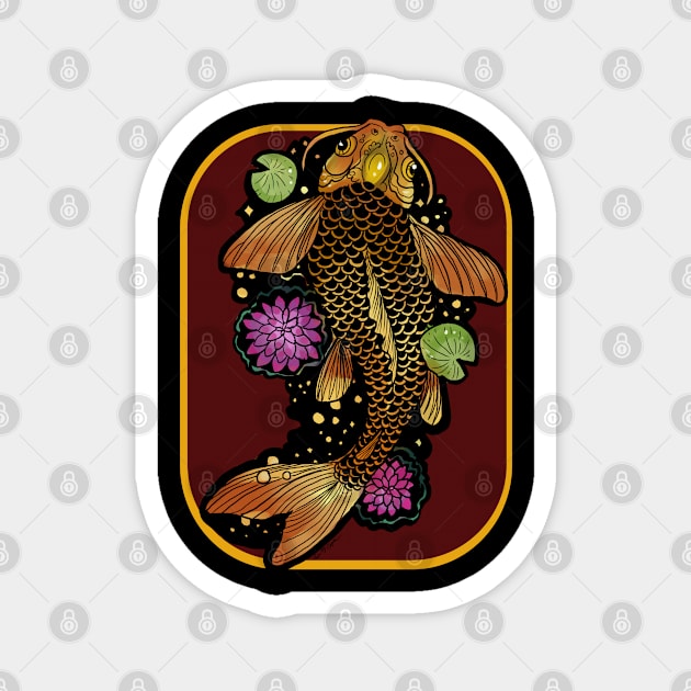 Koi Fish Stylized Magnet by Shadowind