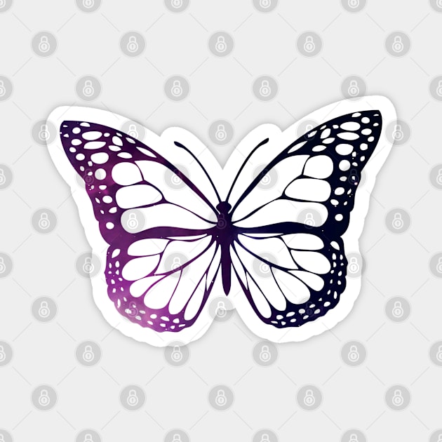 Pink Butterfly Magnet by DoomDesigns