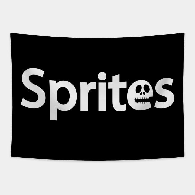 Sprites typography design Tapestry by Geometric Designs