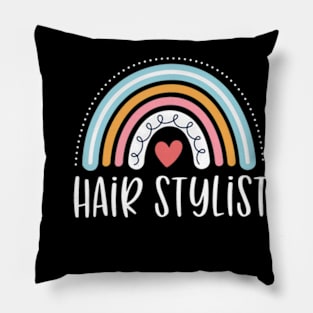 Hair Stylist For Women Hairstylist Rainbow Pillow
