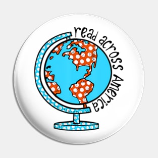 Reads Across That America Reading Lover Teacher Reader Pin