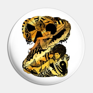 Afrocentric Escape Gold Pin