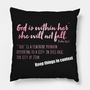 Christian Quote Watercolor Pillow