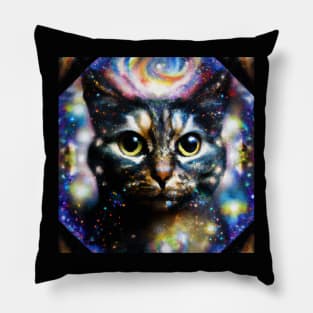 Galaxy Cat is at the Center of the Universe Pillow