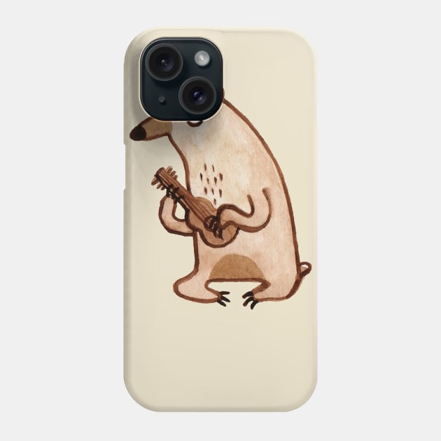 Ukulele Bear Phone Case by Sophie Corrigan