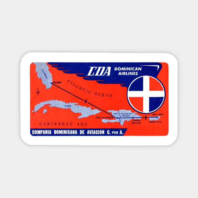 1960 Dominicana Airlines Magnet by historicimage