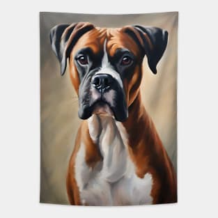 Boxer Dog Breed Oil Painting Tapestry