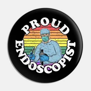 Retro LGBT Proud Endoscopist Endoscopy Pin