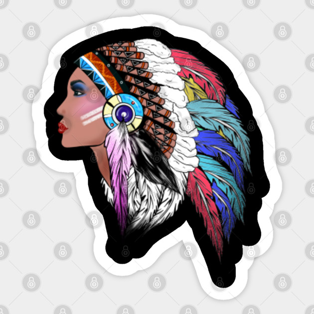 Native American Indian American Woman Native American Sticker Teepublic