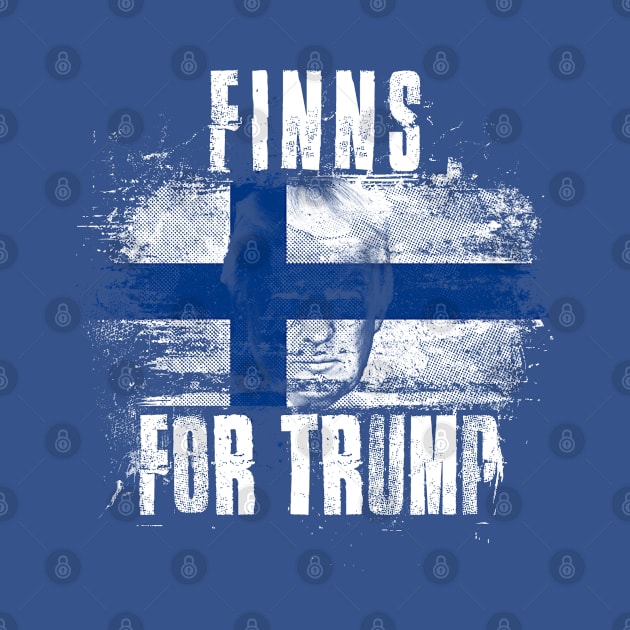 Finns For Trump - Trump 2020 Patriotic Flag by Family Heritage Gifts