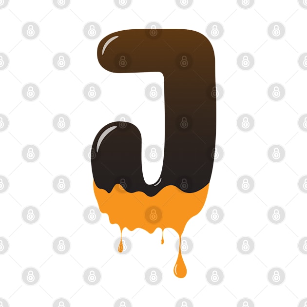 Chocolate Alphabet Letter J by Kangina