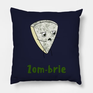 Spooky Zom-brie Halloween Cheese Pun Pillow