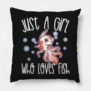 Just A Girl Who Loves Fish Gift product Pillow