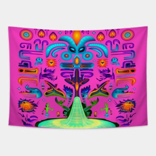 Alien portal onix in the dark fluorescent Tapestry