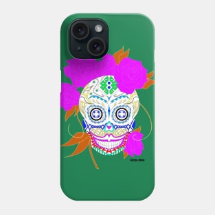 catrina kahlo from day of the dead mandala ecopop Phone Case