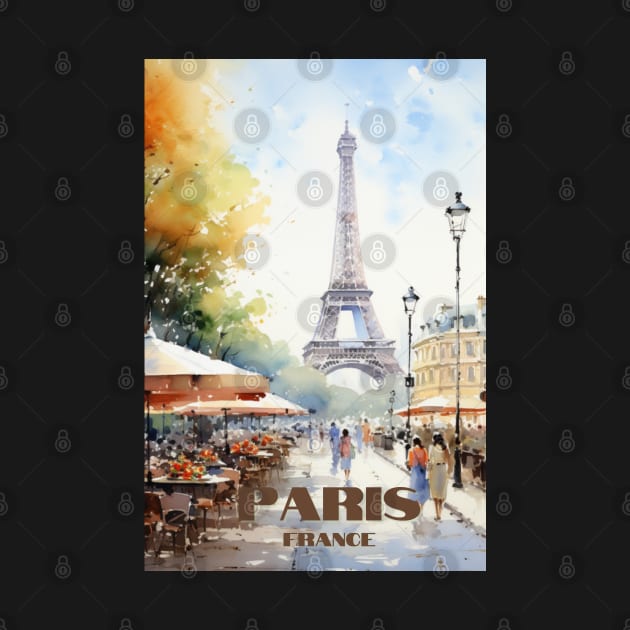 Paris Watercolor by ThePawPrintShoppe