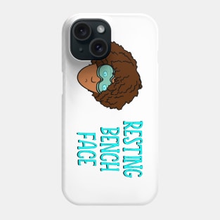 Resting Bench Face - Afro Phone Case