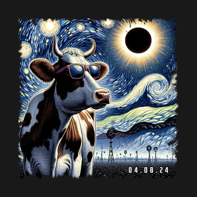 Bovine Eclipse Discovery: Unique Tee with Majestic Grazers by ArtByJenX