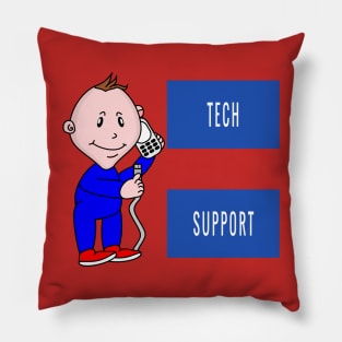 Tech Support Parody Kid Answering Technical Questions Pillow