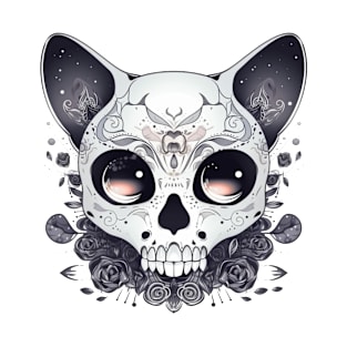 the cat skull T-Shirt