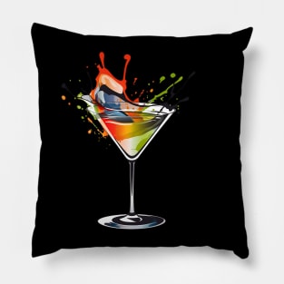 Vibrant Martini Pillow