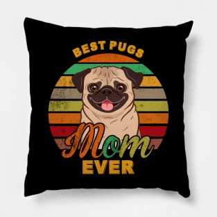 Best Pugs Mom Ever Pillow