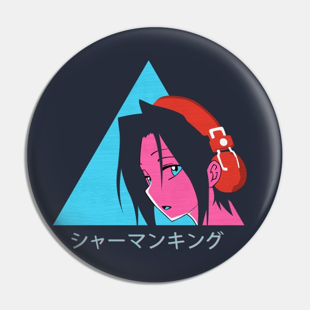 Shaman king - Yoh Asakura - Vaporwave Pin by SirTeealot