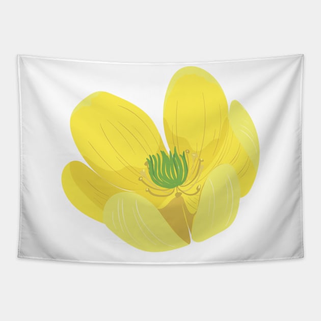 Yellow Tulip Tapestry by Madelyn_Frere