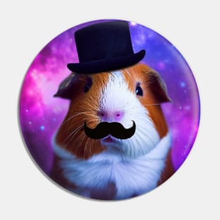 Dapper Guinea Pig in Space Pin