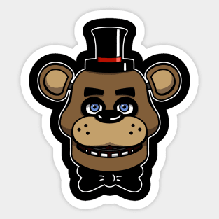 FNaF 1 Freddy Fazbear Head  Five Nights at Freddy's Sticker by