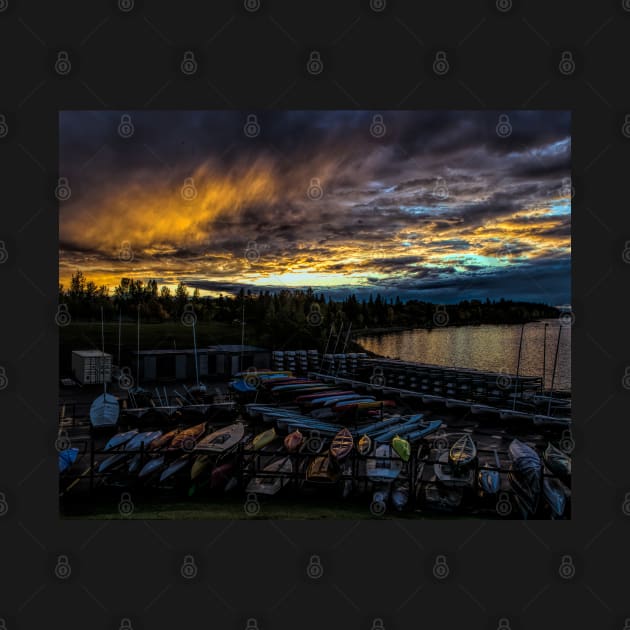 dusk over the sailing club by CanadianWild418