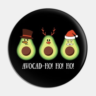 Avocad-Ho Ho Ho Funny Avocado Christmas Pin