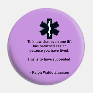 Saving Lives Pin