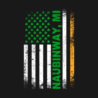 Irish American Flag NAUBINWAY, MI T-Shirt