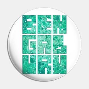 Bengaluru, India City Map Typography - Watercolor Pin