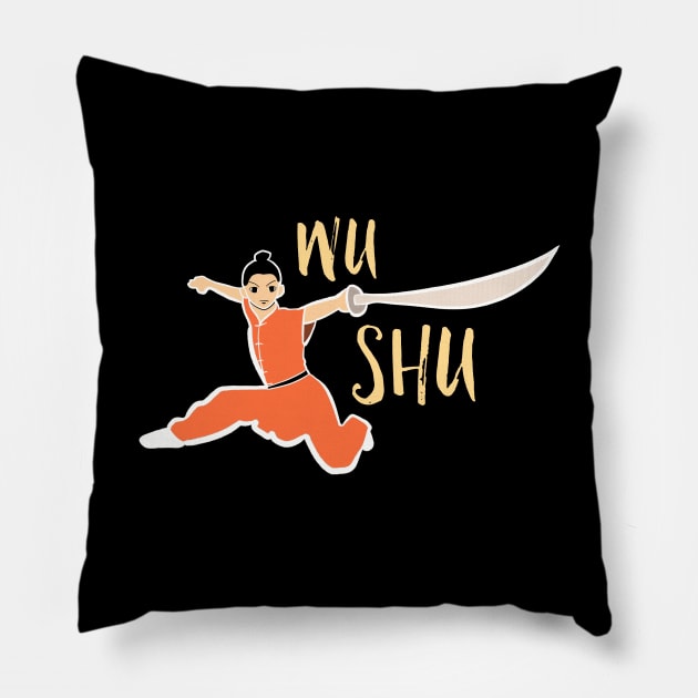 Wushu Kung Fu Pillow by ILYOart