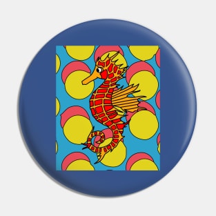 Seahorse Water Swim Badge Pin