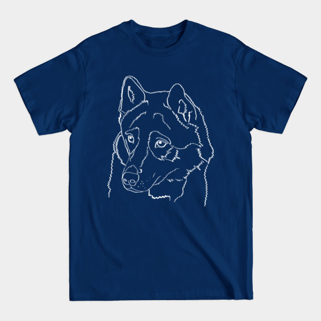 Disover Husky Dog Line Art Gift Idea - Husky Dog - T-Shirt