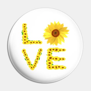 Sunflower Love (White Background) Pin