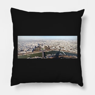 Paris panorama view from Eiffel Tower Pillow