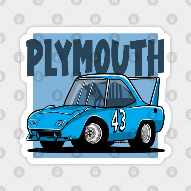 Plymouth Caricature Car Magnet by HSDESIGNS