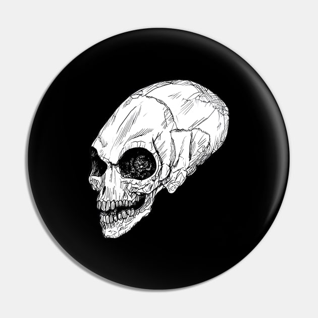 Crystal Skull -  Sketch Pin by Buff Geeks Art