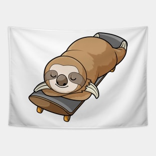 Sloth at Sleeping with Skateboard Tapestry