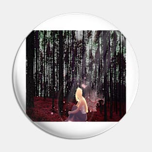 Girl in the Forest Pin