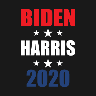 Biden Harris 2020 Simple Retro Red White Blue Stars Style T-Shirt