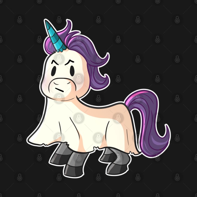 Ghost Unicorn - Spoopy Kawaii Cute by Wanderer Bat